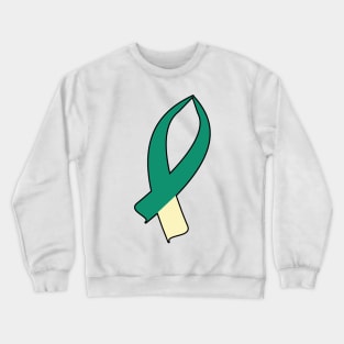 Awareness Ribbon (Teal & Cream) Crewneck Sweatshirt